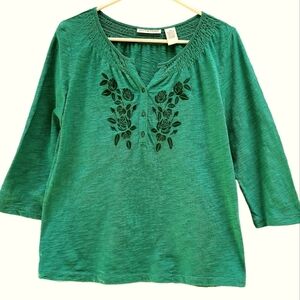 Hasting & Smith Petites Embroidered top size PM